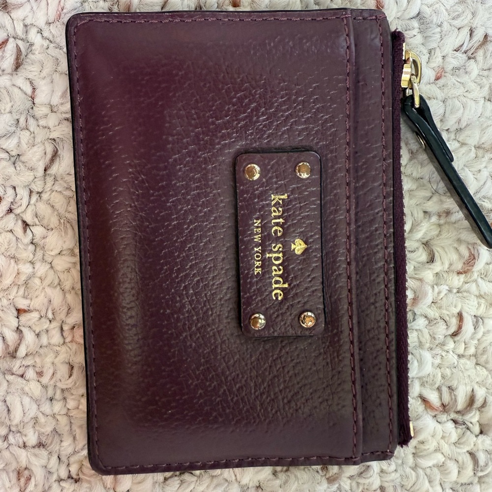 Kate Spade Purple Leather Card Holder